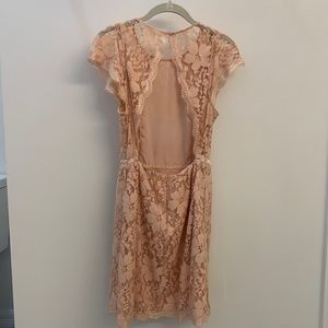 Gorgeous blush lace BCBGeneration Backless Dress